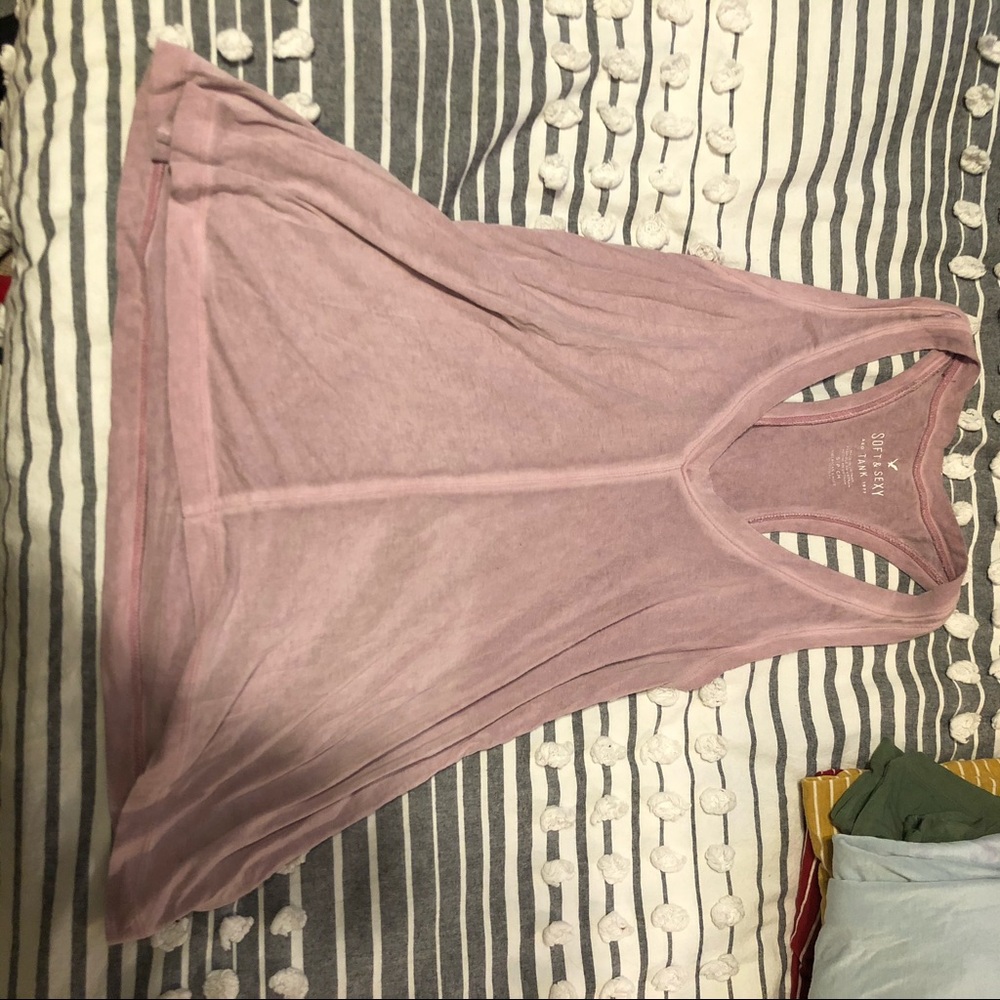Blush v neck tank top